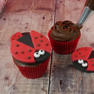 Lovebug cupcakes