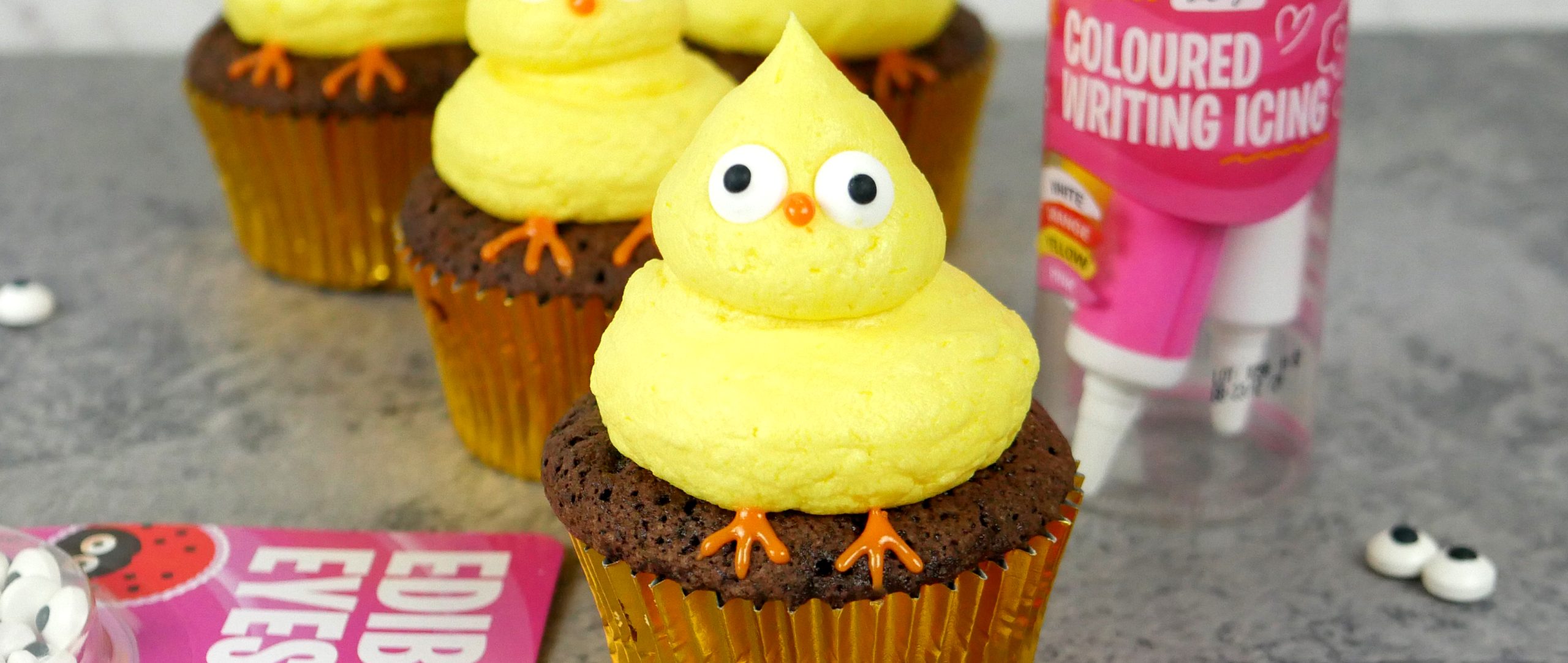 Chick cupcakes