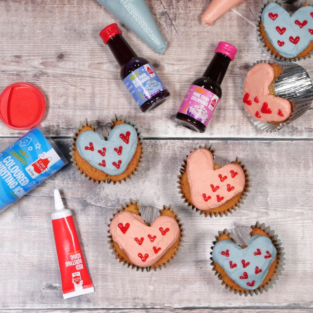 Love Heart cupcakes - for mother's day